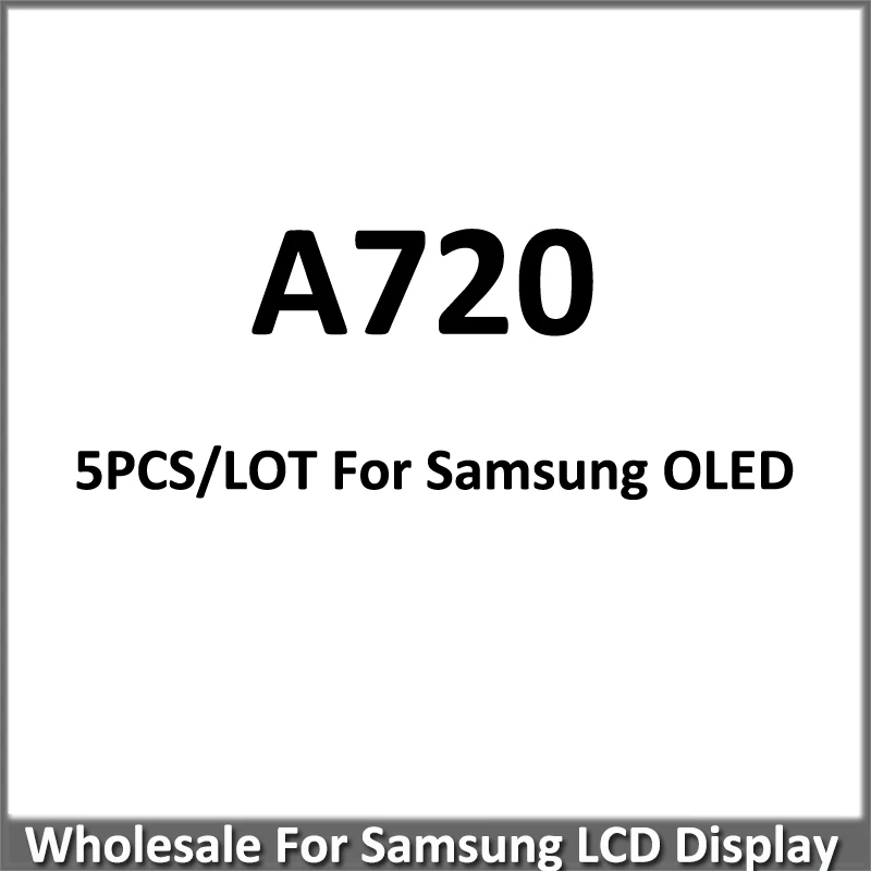 Velkoobchod 5 Ks/Lot AMOLED pro Samsung A7 2017 A720 A720F SM-A720F LCD displej s dotykovým Výměna sestavy