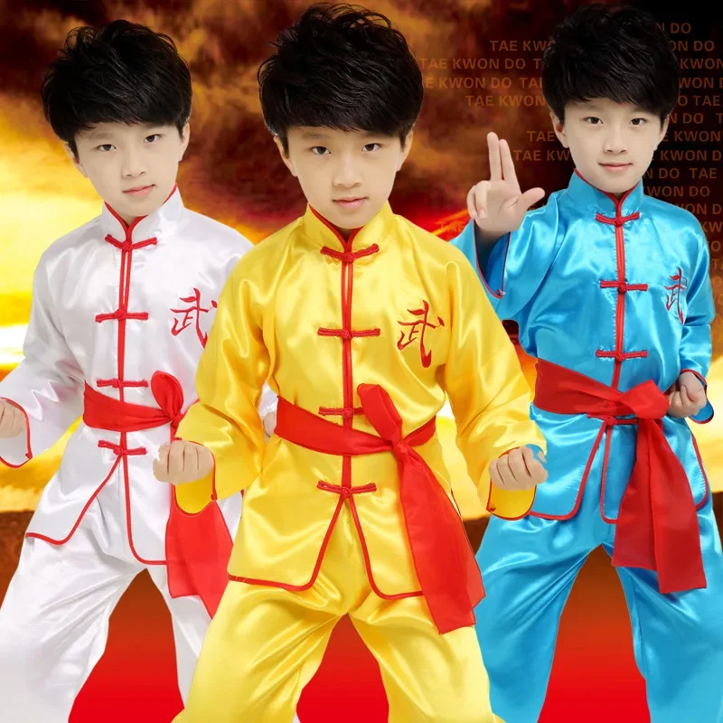 Vysoce kvalitní Přizpůsobit unisex děti bojových umění výkonu soupravy oblečení děti kung fu uniformy, šaty, obleky uniforma