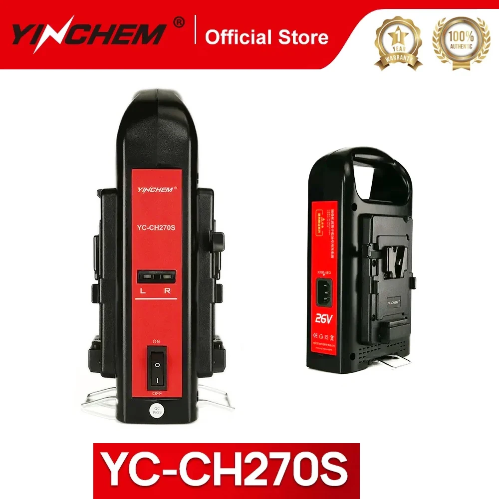 YinChem YC-CH270S Nové Přenosné 26V Dual-Channel Baterie Nabíječka Souběžné Kontroly, Systém Zásobování 90V-240V
