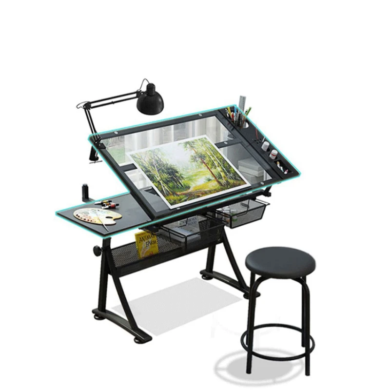 Školní nábytek psací stůl umělec A1 kreslicí stůl nastavitelný kreslící stůl se zásuvkou